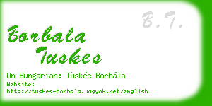 borbala tuskes business card